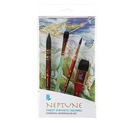 PRINCETON Neptune - Set Essentiel - 4 pinceaux manche court pour l'aquarelle séries P4750