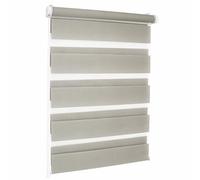Print Cycero packaging Store Double Klemmfix sans perçage 120 x 150 cm, Store pour fenêtres et Portes, avec Clips - Store de fenêtre - Store zébré, translucide et occultant - Gris foncé