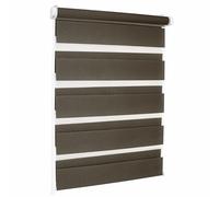 Print Cycero packaging Store Double Klemmfix sans perçage 40 x 220 cm, Store pour fenêtres et Portes, avec Clips - Store de fenêtre - Store zébré, translucide et occultant - Marron