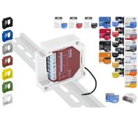 Print Worth 3D Support de rail DIN / adaptateur pour tous les actionneurs Shelly (montables sur boîte) à monter sur un rail DIN de 35 mm (blanc, 1)