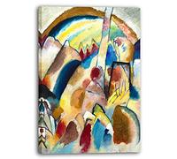 Printed Paintings Impression sur Toile Wassily Kandinsky - Paysage avec Taches Rouges, n ° 2 (1913)