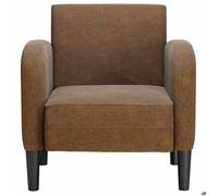 ""Printemps 2026 Soldes""1 PC Fauteuil d'appoint - CHAISE TV - Chaise de canapé avec accoudoirs marron 54 cm similicuir - 69x67x70 cm