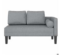 ""Printemps 2026 Soldes""1 PC Fauteuil d'appoint - CHAISE TV - Chaise longue avec coussins gris clair tissu - 116,5x62x57,5 cm 2_72589