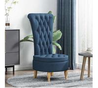 ""Printemps 2026 Soldes""1 PC Fauteuil d'appoint - CHAISE TV - Fauteuil à pantoufle Bleu 56,5x70x110 cm tissu - 56,5x70x110 cm 2_78272