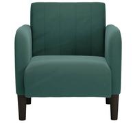 ""Printemps 2026 Soldes""1 PC Fauteuil d'appoint - CHAISE TV - Fauteuil avec accoudoirs vert foncé 54 cm velours - 68x68x70 cm 2_49646
