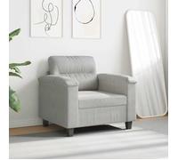 ""Printemps 2026 Soldes""（1 PC）Fauteuil d'appoint - CHAISE TV - Fauteuil gris clair 60 cm tissu microfibre - 90x77x80 cm 2_552838