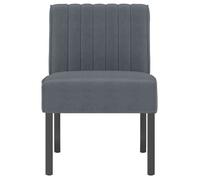 ""Printemps 2026 Soldes""1 PC Fauteuil d'appoint - CHAISE TV - Fauteuil sans accoudoirs gris foncé velours - 48x64x72 cm 2_582719