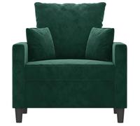 ""Printemps 2026 Soldes""（1 PC）Fauteuil d'appoint - CHAISE TV - Fauteuil Vert foncé 60 cm Velours - 78x77x80 cm 2_303978