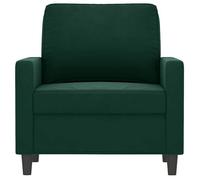 ""Printemps 2026 Soldes""（1 PC）Fauteuil d'appoint - CHAISE TV - Fauteuil Vert foncé 60 cm Velours - 78x77x80 cm 2_245545