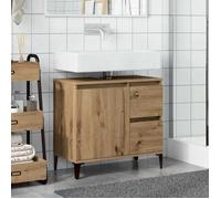 ""Printemps 2026 Soldes""Armoire lavabo - desgin classique - Meuble de rangement - chêne artisanal 65x33x60 cm bois d'ingénierie 2_533