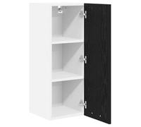 ""Printemps 2026 Soldes""Armoire suspendue pour cuisine - Placard mural - avec rangement - 2pcs Chêne noir et Blanc 30 x 31 x 80 cm 89