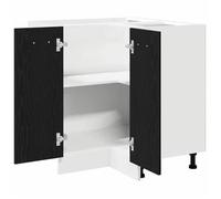 ""Printemps 2026 Soldes""Armoire suspendue pour cuisine - Placard mural - avec rangement - avec étagère Chêne noir 75,5 x 75,5 x 80,5