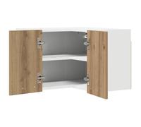 ""Printemps 2026 Soldes""Armoire suspendue pour cuisine - Placard mural - avec rangement - Chêne Artisan et Blanc 57 x 57 x 40 cm 2355