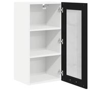 ""Printemps 2026 Soldes""Armoire suspendue pour cuisine - Placard mural - avec rangement - Chêne noir 40 x 31 x 80 cm Bois d'ingénieri