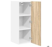 ""Printemps 2026 Soldes""Armoire suspendue pour cuisine - Placard mural - avec rangement - Chêne Sonoma et Blanc 30 x 31 x 80 cm 70767