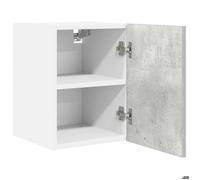 ""Printemps 2026 Soldes""Armoire suspendue pour cuisine - Placard mural - avec rangement - Gris béton et Blanc 30 x 31 x 40 cm 2883833