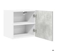 ""Printemps 2026 Soldes""Armoire suspendue pour cuisine - Placard mural - avec rangement - Gris béton et Blanc 40 x 31 x 40 cm 3496924