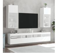 ""Printemps 2026 Soldes""Armoire TV/TABLE TV - Blanc - NEUF - Meuble TV avec lumières LED blanc 40,5x30x90 cm 2_717257