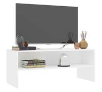 ""Printemps 2026 Soldes""Armoire TV/TABLE TV - Blanc - NEUF - Meuble TV Blanc 100x40x40 cm Bois d’ingénierie 2_210101