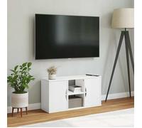 ""Printemps 2026 Soldes""Armoire TV/TABLE TV - Blanc - NEUF - Meuble TV ODDA blanc 79x24x40 cm bois massif pin 2_339931