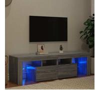 ""Printemps 2026 Soldes""Armoire TV/TABLE TV - Gris - NEUF - Meuble TV avec lumières LED Sonoma gris 140x36,5x40 cm 2_483059