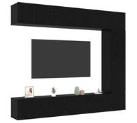 ""Printemps 2026 Soldes""Armoire TV/TABLE TV - Noir - NEUF - Ensemble meuble TV 5 pcs Chêne noir Bois d'ingénierie 2_829619