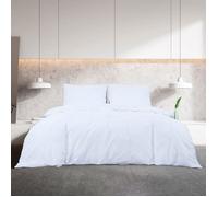 ""Printemps 2026 Soldes""Blanc Ensemble de housse de couette Blanc 220x240 cm Microfibre 2_928288