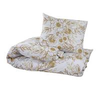""Printemps 2026 Soldes""Blanc Ensemble de housse de couette blanc et marron 140x200 cm Coton 2_601511