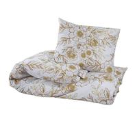 ""Printemps 2026 Soldes""Blanc Ensemble de housse de couette blanc et marron 220x240 cm Coton 2_420092