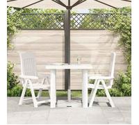 ""Printemps 2026 Soldes""Blanc Meuble d'extérieur Table de balcon Table de jardin - Blanc 80x75x72 cm Plastique 2_510290