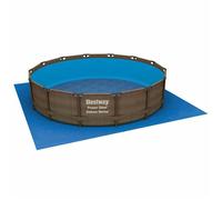 ""Printemps 2026 Soldes""Bleu Bestway Tapis de sol pour piscine Flowclear 488x488 cm 2_179517