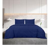 ""Printemps 2026 Soldes""Bleu Ensemble de housse de couette Bleu marine 200x200 cm Microfibre 2_708939