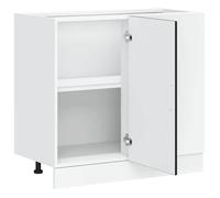 ""Printemps 2026 Soldes""Buffet de cuisine - Meuble Rangement - Meuble bas - de cuisine « Kalmar » Bois d'ingénierie noir 8826082