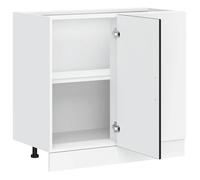 ""Printemps 2026 Soldes""Buffet de cuisine - Meuble Rangement - Meuble bas - de cuisine « Porto » - en Bois d'ingénierie noir 6563388