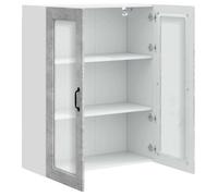 ""Printemps 2026 Soldes""Cabinet suspendu - Meuble pour mur de cuisine - avec rangement - avec porte Gris béton 80 x 31 x 100 cm 69462