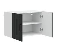 ""Printemps 2026 Soldes""Cabinet suspendu - Meuble pour mur de cuisine - avec rangement - Noir 60 x 31 x 40 cm Bois d'ingénierie 38605