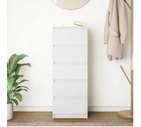 ""Printemps 2026 Soldes""Commode salon - armoire à tiroirs - Blanc Buffet de rangement avec tiroirs blanc 37,5x35x99 cm bois d'ingénie