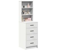 ""Printemps 2026 Soldes""Commode salon - armoire à tiroirs - Blanc Haut Armoire Blanc 40x41x135 cm Bois d'ingénierie 2_650233