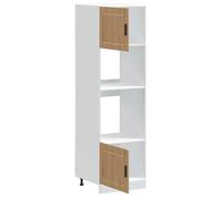 ""Printemps 2026 Soldes""Ensemble de 2 Armoires de four - Meuble de rangement - Buffet de Cuisine - Porto chêne artisanal Bois d'ingén