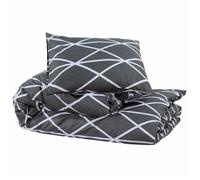 ""Printemps 2026 Soldes""Gris Ensemble de housse de couette Gris 200x200 cm Coton 2_862377
