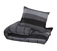 ""Printemps 2026 Soldes""Gris Ensemble de housse de couette gris foncé 220x240 cm Coton 2_402361