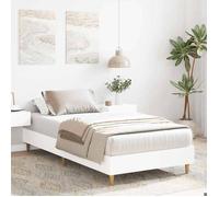 ""Printemps 2026 Soldes""Lit chambre - Grande taille - Cadre de lit simple sans matelas blanc 90x200 cm bois d'ingénierie 2_522314