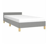 ""Printemps 2026 Soldes""Lit chambre - Grande taille - Cadre de lit simple sans matelas gris clair 90x190 cm tissu 2_572812