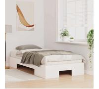 ""Printemps 2026 Soldes""Lit chambre - Grande taille - Cadre de lit simple surélevé Blanc 90x190 cm Bois massif en pin 2_396576
