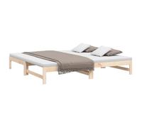 ""Printemps 2026 Soldes""Lit chambre - Grande taille - Lit coulissant sans matelas 2x(80x200）cm Bois de pin massif 2_409393