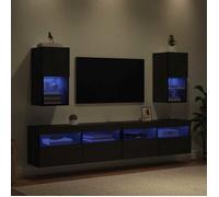 ""Printemps 2026 Soldes""Lot de 2 Meubles TV muraux - Armoire multimédia grand espace/Cabinet HIFI - Chêne noir 30,5 x 30 x 60 cm 8531