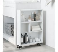""Printemps 2026 Soldes""Meuble Étagère/Bibliothèque - desgin classique - pour livres - Chariot de rangement étroit blanc 48x13x68 cm