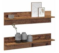 ""Printemps 2026 Soldes""Meuble Étagère/Mini Bibliothèque - desgin classique - Étagère Murale avec étagère 2 pcs Bois Ancien 80x11,5x1