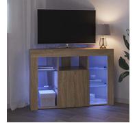 ""Printemps 2026 Soldes""Meuble TV LED d'Angle Montage mural Chêne Sonoma 100 x 40 x 68cm 7645806