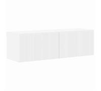 ""Printemps 2026 Soldes""Meuble TV Suspendu - Armoire multimédia/Cabinet HIFI Mural - 2pcs Blanc 98 x 31 x 29,5 cm Bois d'ingénierie 6